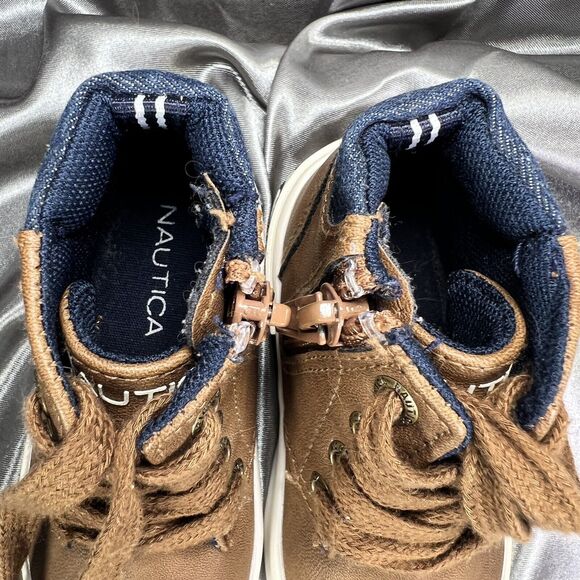 Nautica Palar Toddler’s 5 Chukka Boots  Dress Lace Up Zipper Ankle Tan Fall - Picture 16 of 16